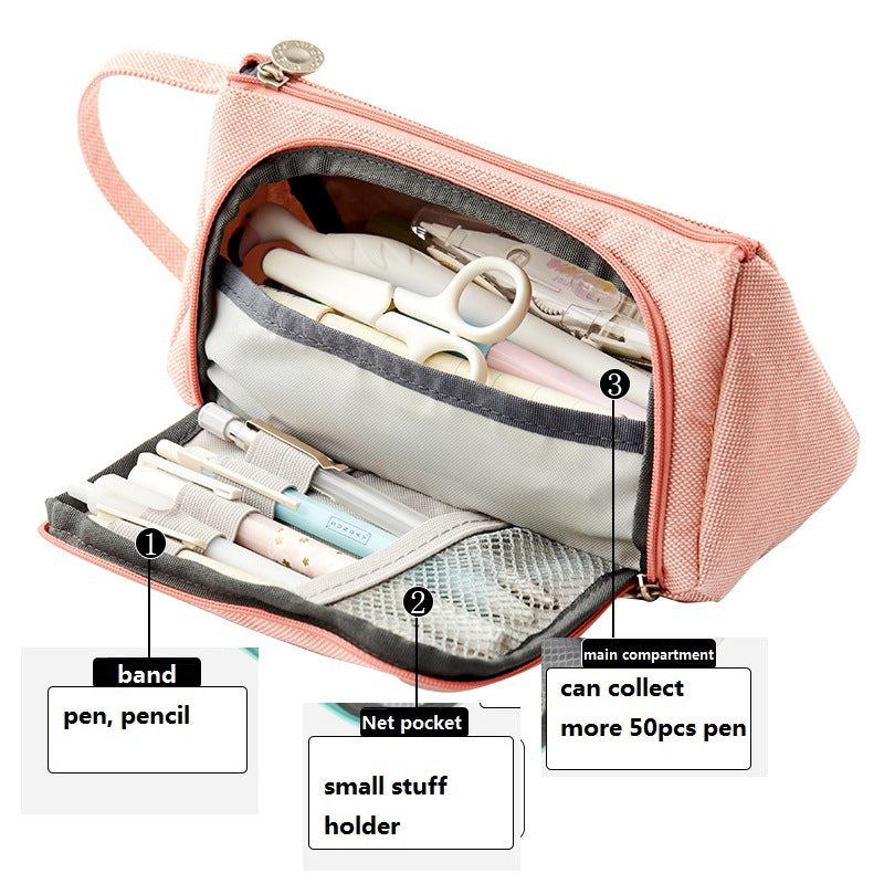 Wholesale Multifunctional Large Capacity Cosmetic Bags Candy Canvas Pencil Bags